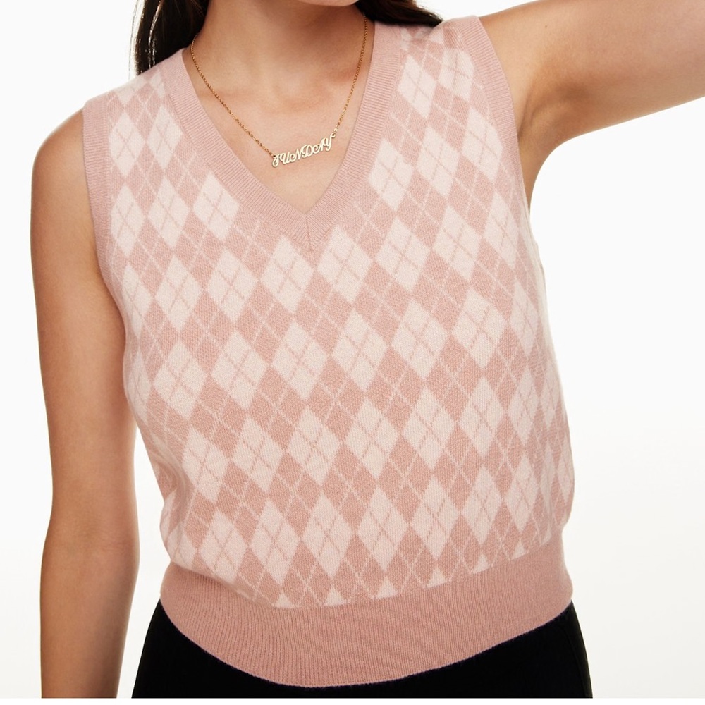 Aritzia Sunday Best Argyle Sweater Vest